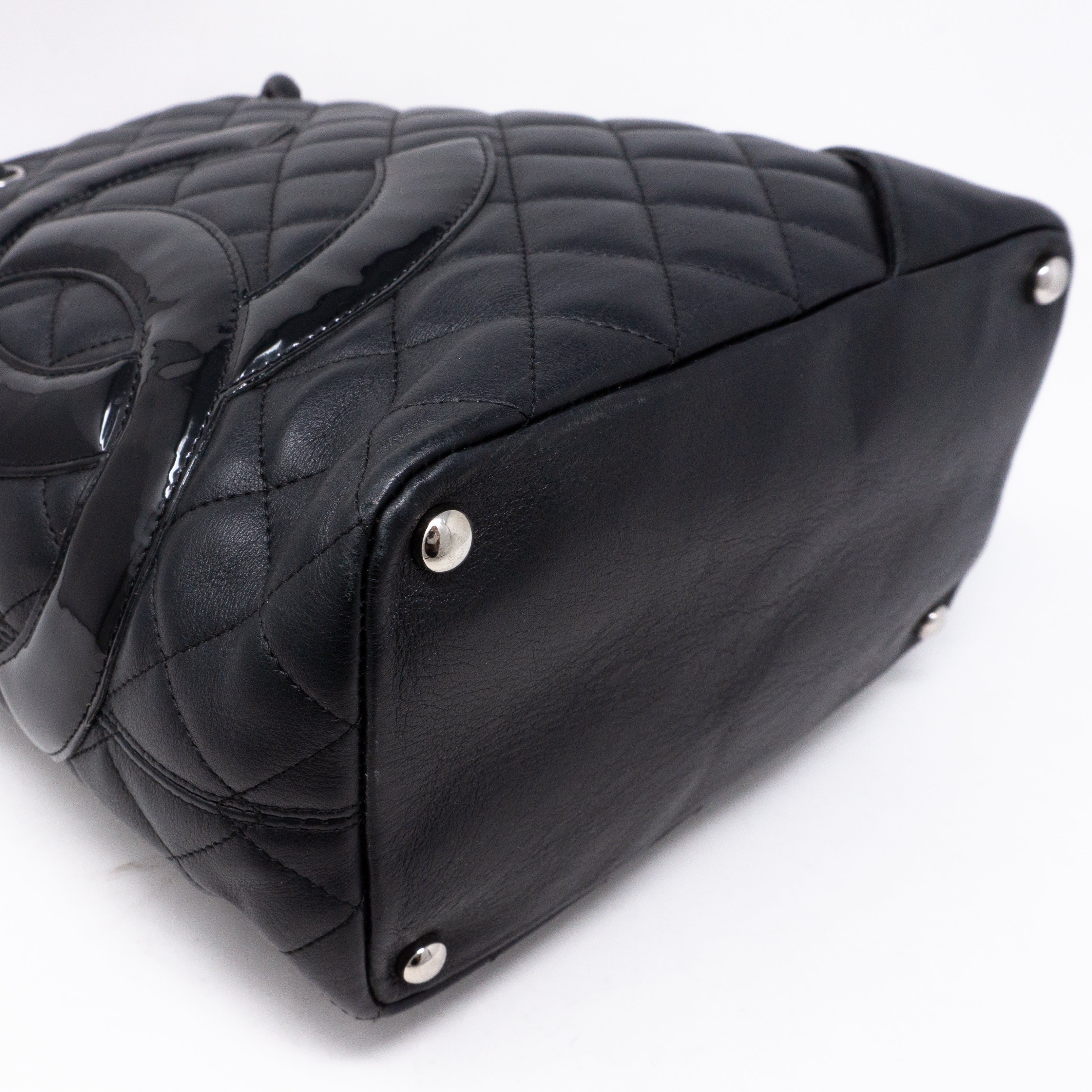 Cambon Small Tote Quilted Leather Black