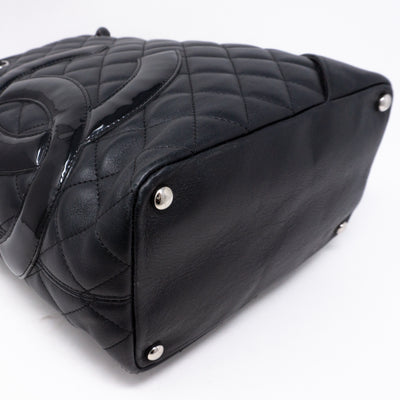 Cambon Small Tote Quilted Leather Black