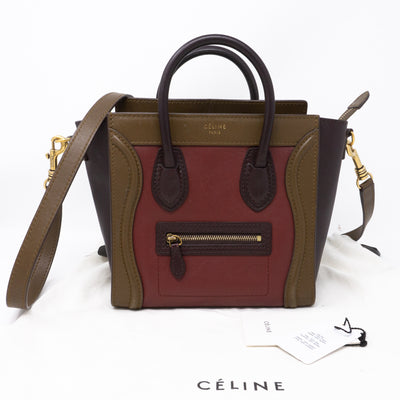 Nano Luggage Tri-color Leather