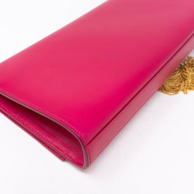 Kate Clutch Tassel Pink Leather