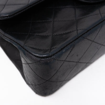 Classic Double Flap Small Black Gold
