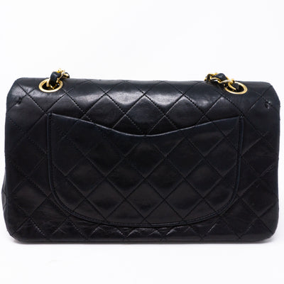 Classic Double Flap Small Black Gold