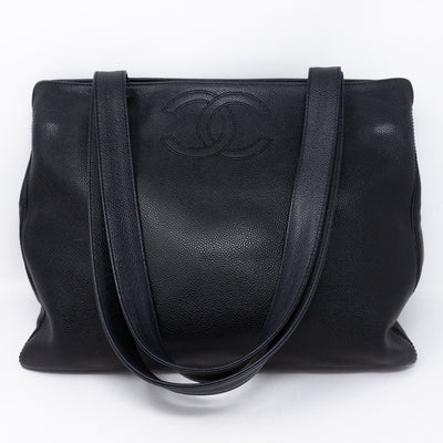 CC Shoulder Tote Black Caviar