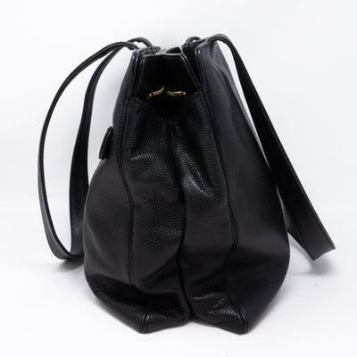CC Shoulder Tote Black Caviar