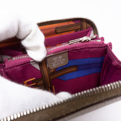 Silk'in Compact Wallet Etoupe Leather