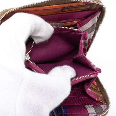 Silk'in Compact Wallet Etoupe Leather