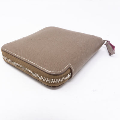 Silk'in Compact Wallet Etoupe Leather