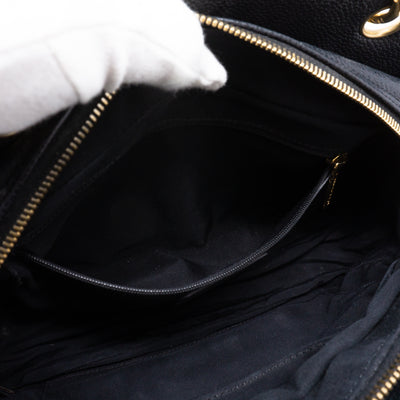 CC Quilted Shopping Tote Black Caviar