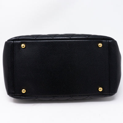 CC Quilted Shopping Tote Black Caviar