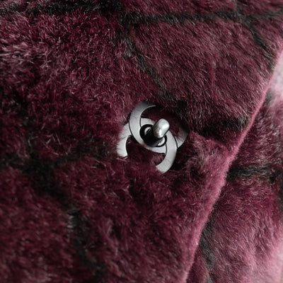 Flap Bag Dark Red Lapin Fur