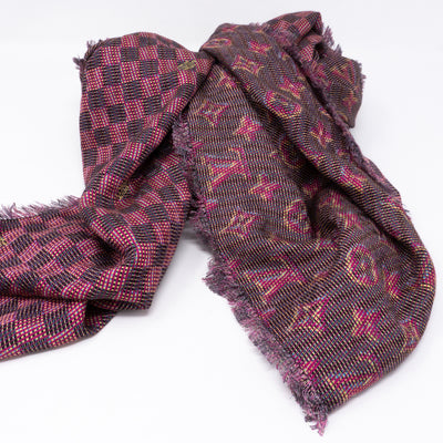 Monogram Damier Shawl Pop Pink