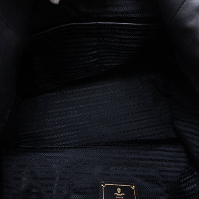 Soft Chain Tote Black Leather