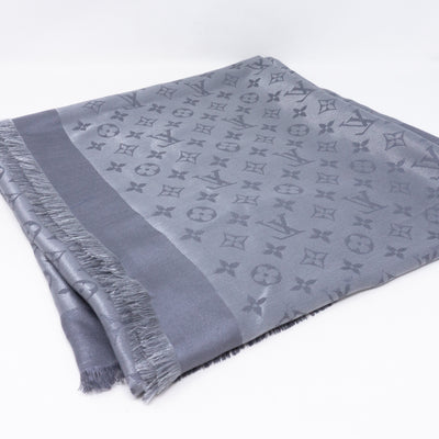 Monogram Shine Shawl Anthracite