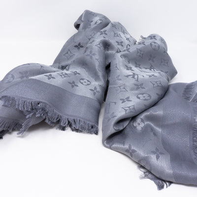 Monogram Shine Shawl Anthracite