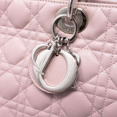 Lady Dior Large Light Pink Leather
