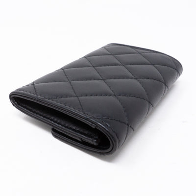 Classic Flap Card Case Black Lambskin