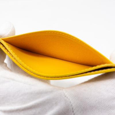 Card Holder Epi Leather Yellow