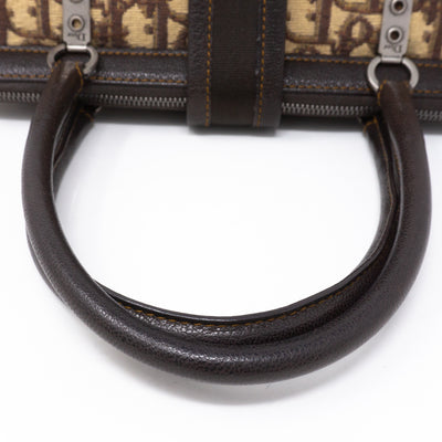 Flight Satchel Bag Brown Dior Oblique