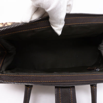 Flight Satchel Bag Brown Dior Oblique