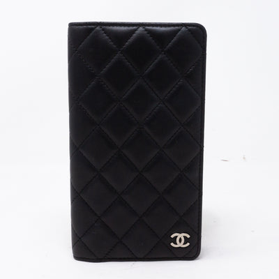 Classic Quilted Agenda Medium Black Leather
