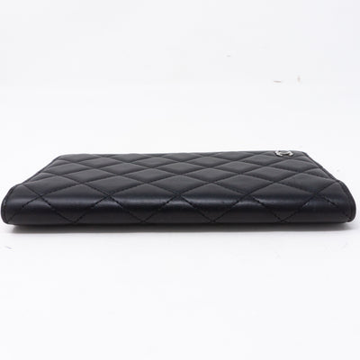Classic Quilted Agenda Medium Black Leather