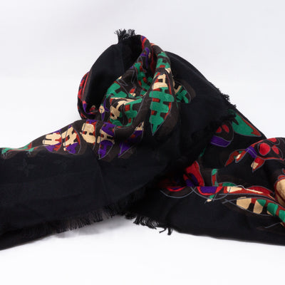 Monogram Shawl Devorgram Black