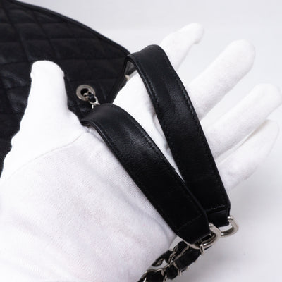 Quilted Shopping Tote Black Caviar