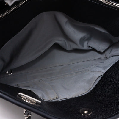 Quilted Shopping Tote Black Caviar
