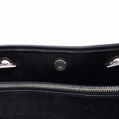 Quilted Shopping Tote Black Caviar