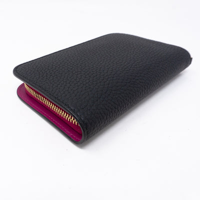 Diorissimo Voyageur Wallet Medium Black Leather