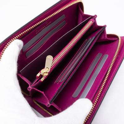 Diorissimo Voyageur Wallet Medium Black Leather