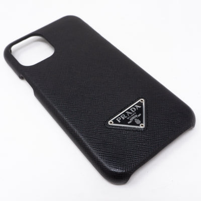iPhone 11 Pro Cover Black Saffiano Leather