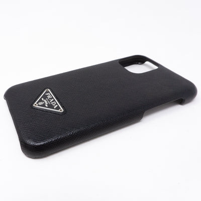 iPhone 11 Pro Cover Black Saffiano Leather