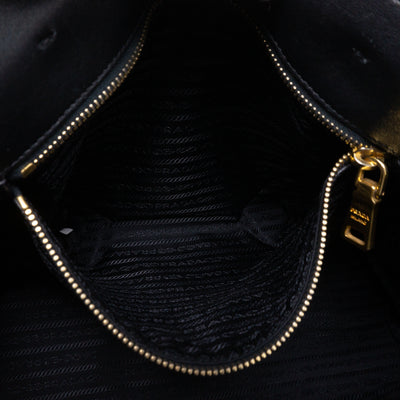 Large Shopping Tote Black Leather