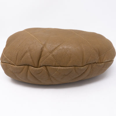 Chain Shoulder Bag Beige Wool