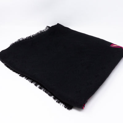 Monogram Shawl Flowergram Black