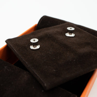 Pop H Earrings Black Silver