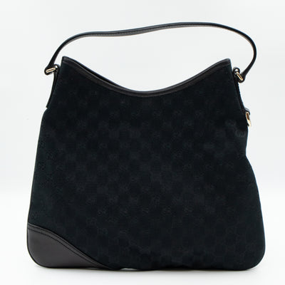 Britt Medium Hobo Black Canvas