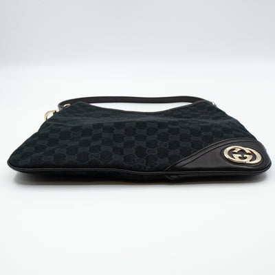 Britt Medium Hobo Black Canvas