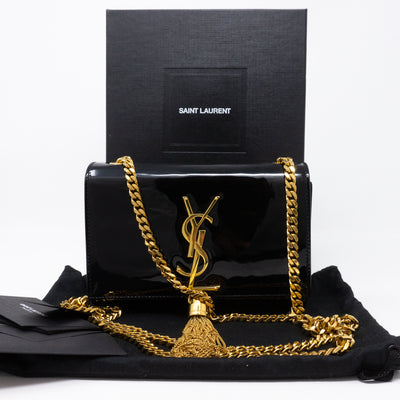 Kate Small Tassel Black Patent Leather