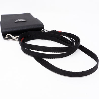 Smartphone Case Black Saffiano Leather