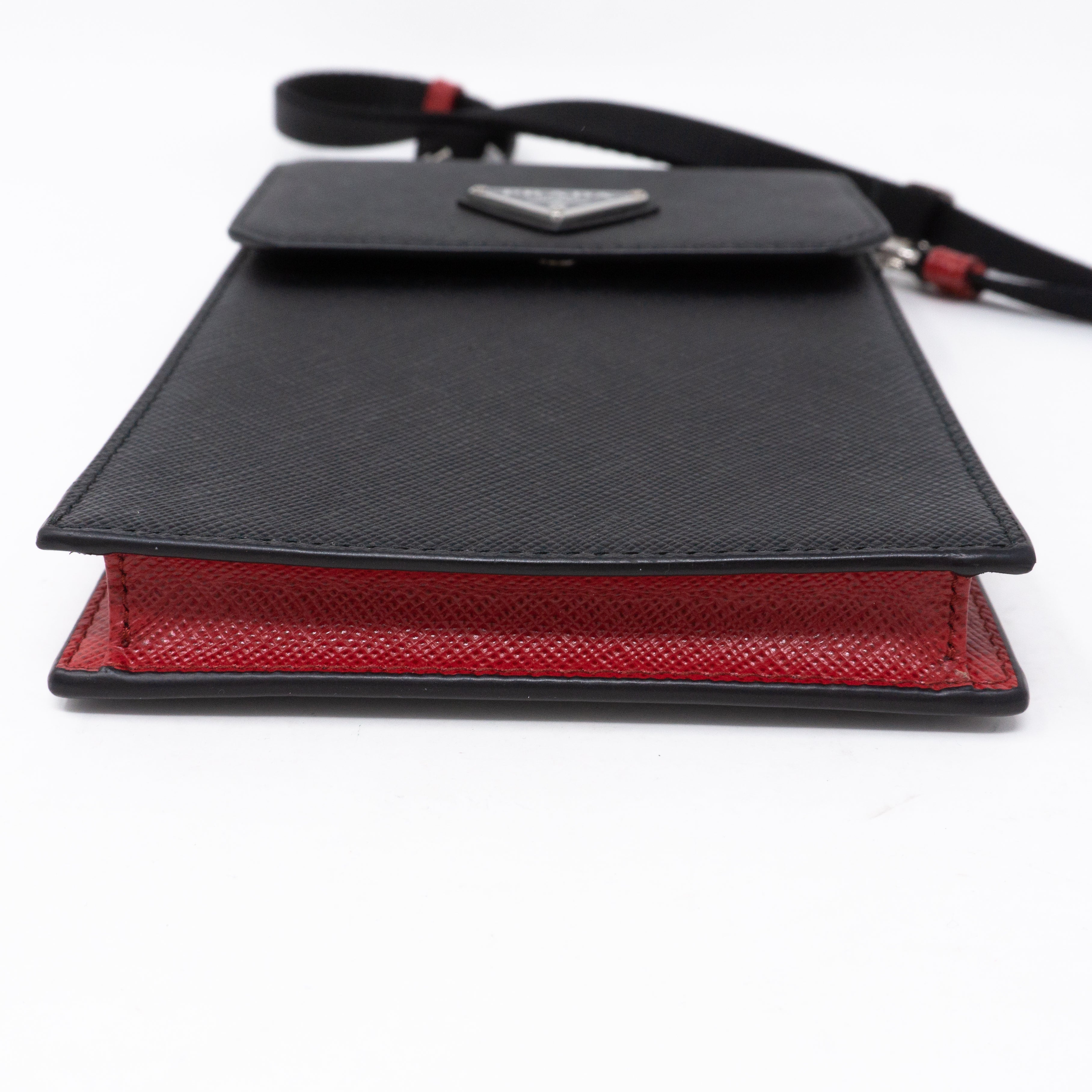 Smartphone Case Black Saffiano Leather