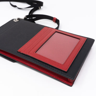 Smartphone Case Black Saffiano Leather