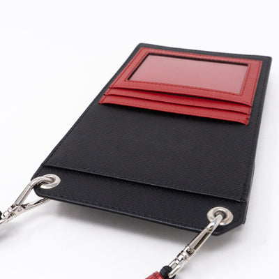 Smartphone Case Black Saffiano Leather