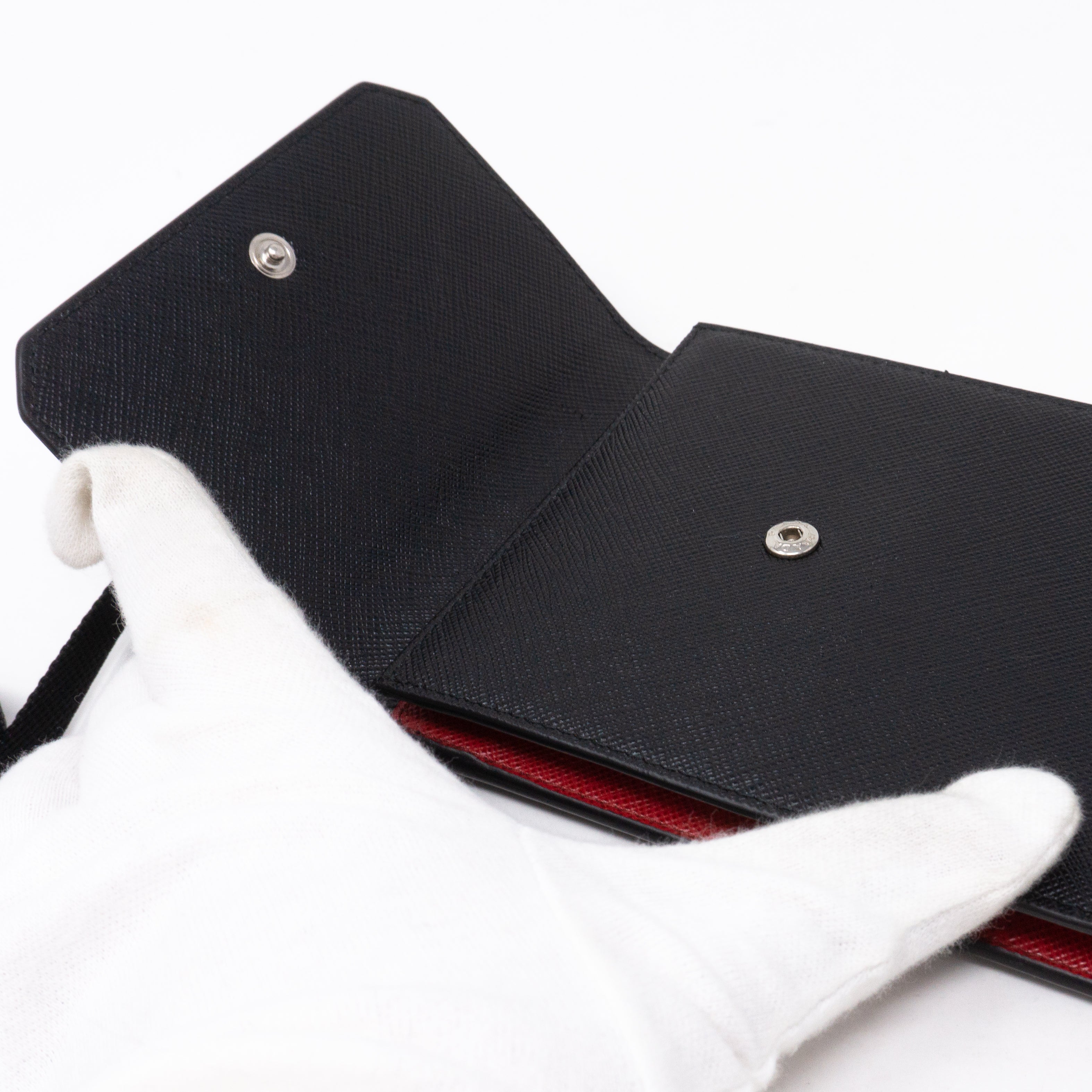Smartphone Case Black Saffiano Leather