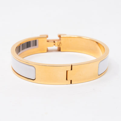 Clic H Bracelet Narrow White Rose Gold