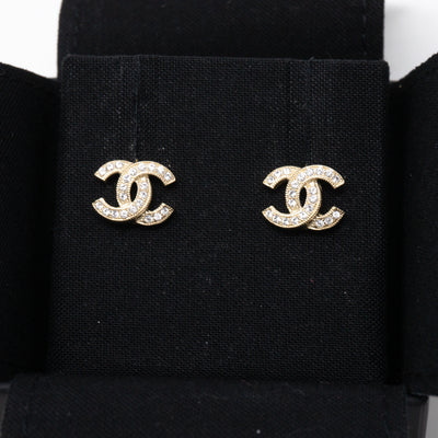 CC Crystal Earrings Gold