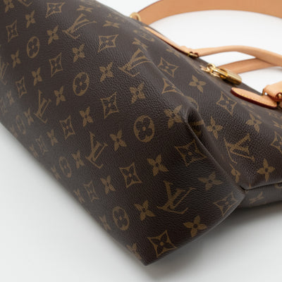 Flower Zipped Tote MM Monogram Beige