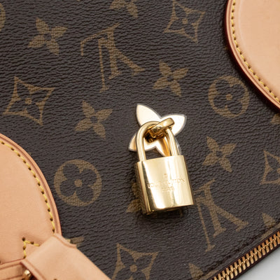 Flower Zipped Tote MM Monogram Beige