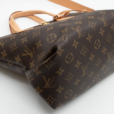 Flower Zipped Tote MM Monogram Beige